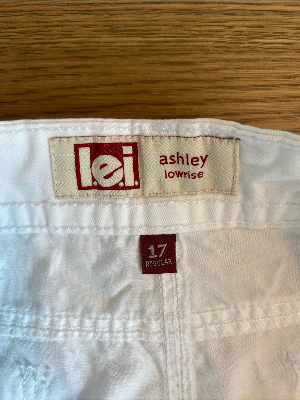 lei White Distressed Denim Cutoff Shorts